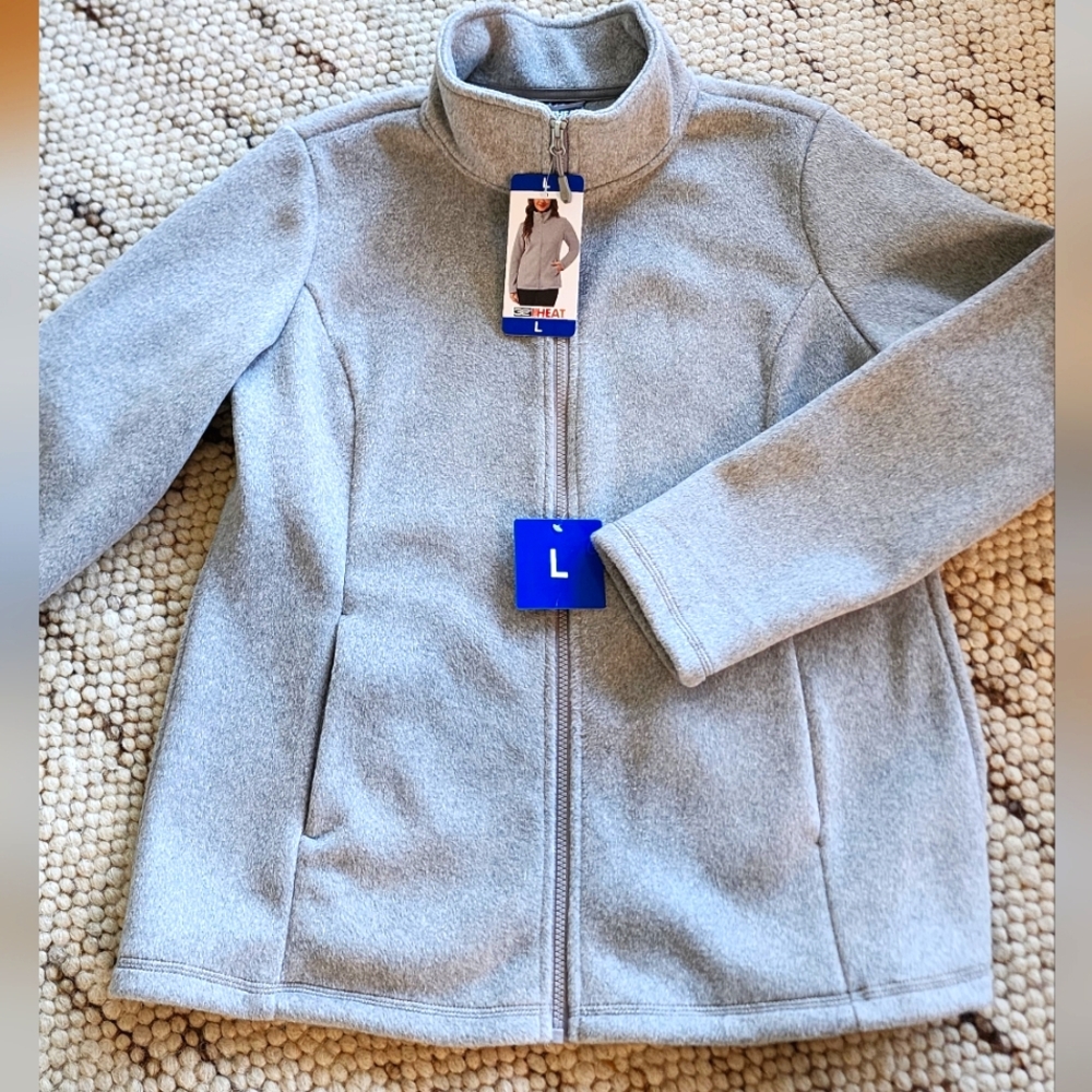 NWT Women's Large Gray Fleece Jacket